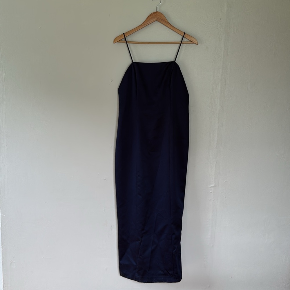 Alex Evenings vintage spaghetti strap Navy Dress set 6/8 - Picture 3 of 14